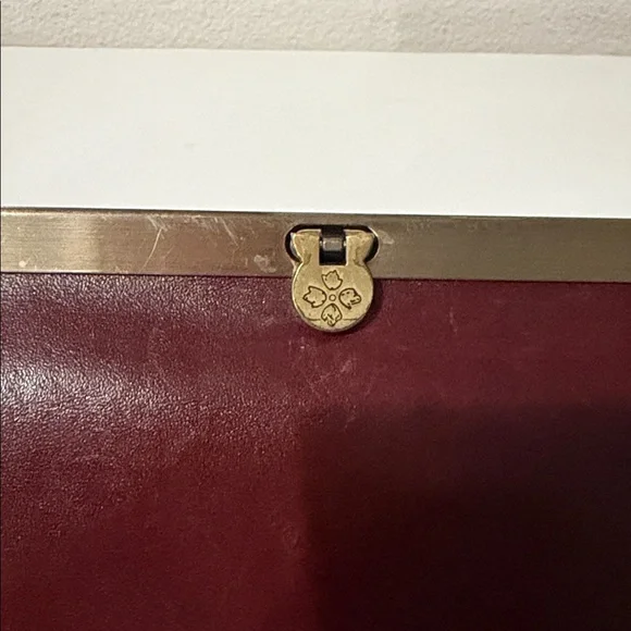 Patricia Nash Burgundy Leather Frame Wallet - Picture 2 of 9